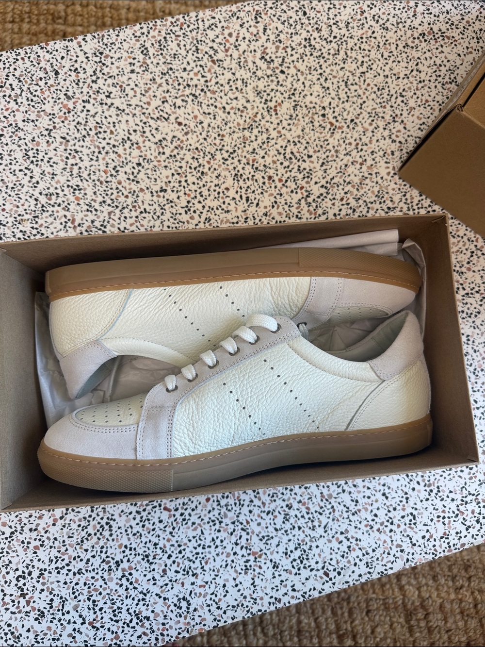 Octobre Harper white leather sneakers